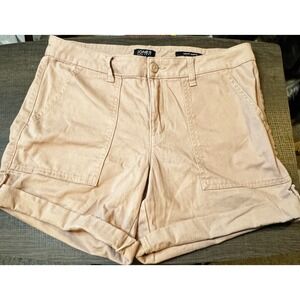 Jones New York Womens Size 8 Utility Short PinkCasual High Rise Cuffed